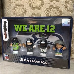 New Little People NFL Football Seattle Seahawks Collectors Set Super Bowl